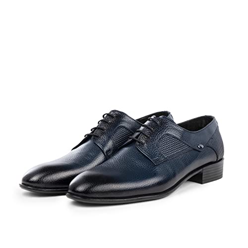 Ducavelli Sace Echtes Leder Herren Klassische Schuhe, Derby Klassische Schuhe (Navy BLAU, eu_Footwear_Size_System, Adult, Men, Numeric, medium, Numeric_40) von Ducavelli