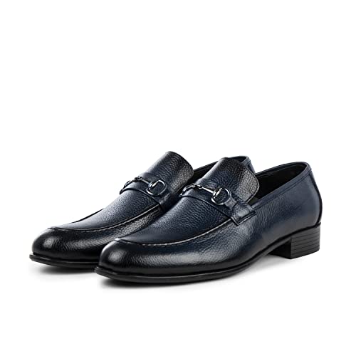 Ducavelli Sidro Echtes Leder Herren Klassische Schuhe, Loafer Klassische Schuhe (Navy BLAU, eu_Footwear_Size_System, Adult, Men, Numeric, medium, Numeric_44) von Ducavelli