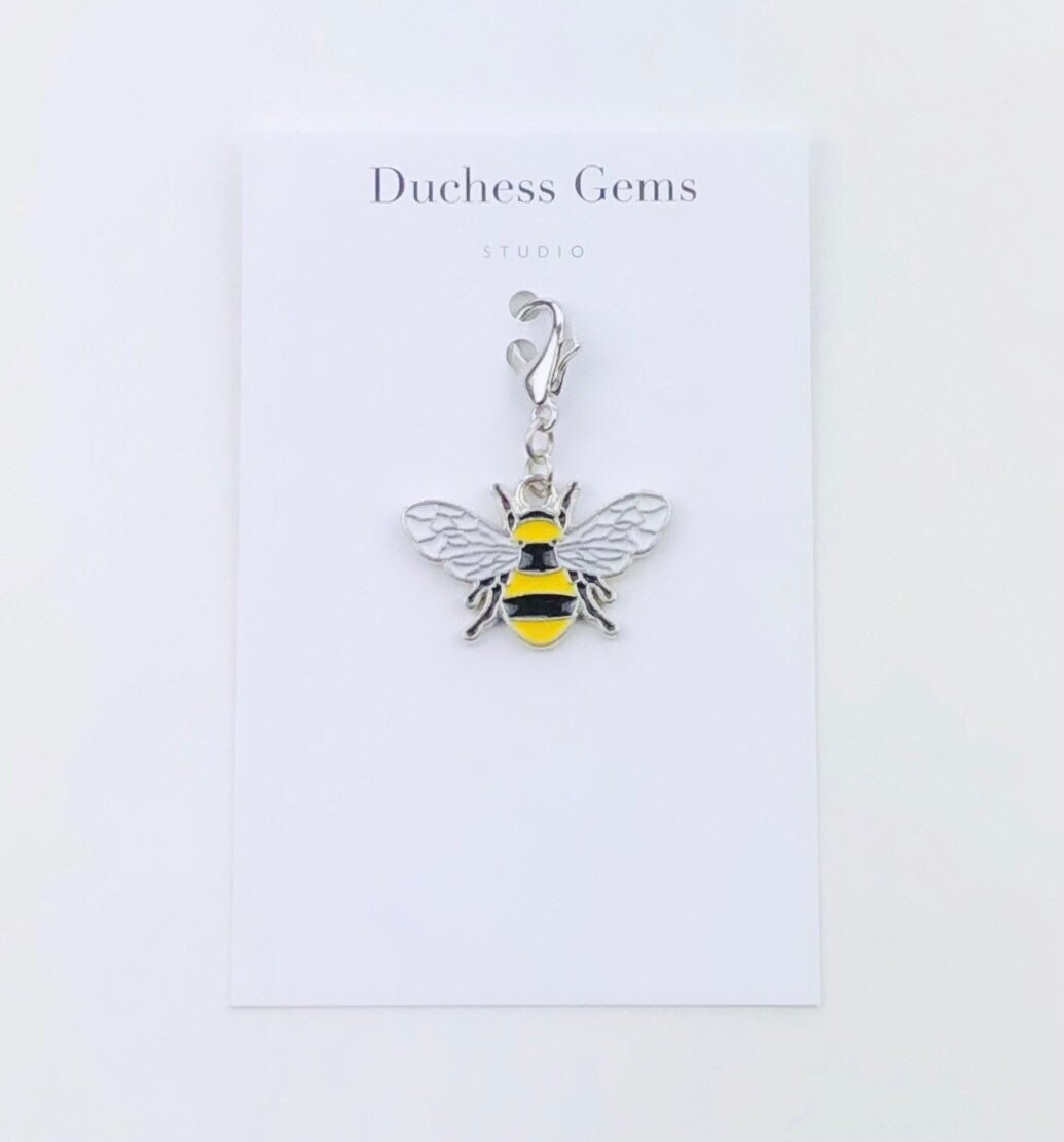 Bienen Planer Charm, Silber Charm von DuchessGemsStudio