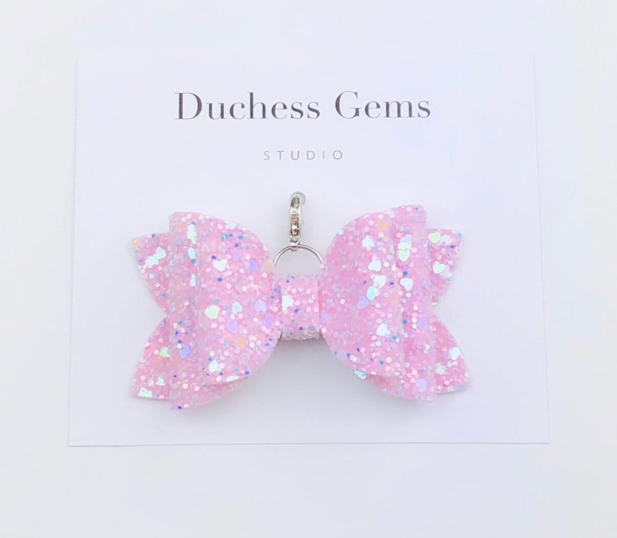 Pastell Glitzer Herzen Chloe Schleife Planer Charm, Konfetti Notizbuch Charm von DuchessGemsStudio