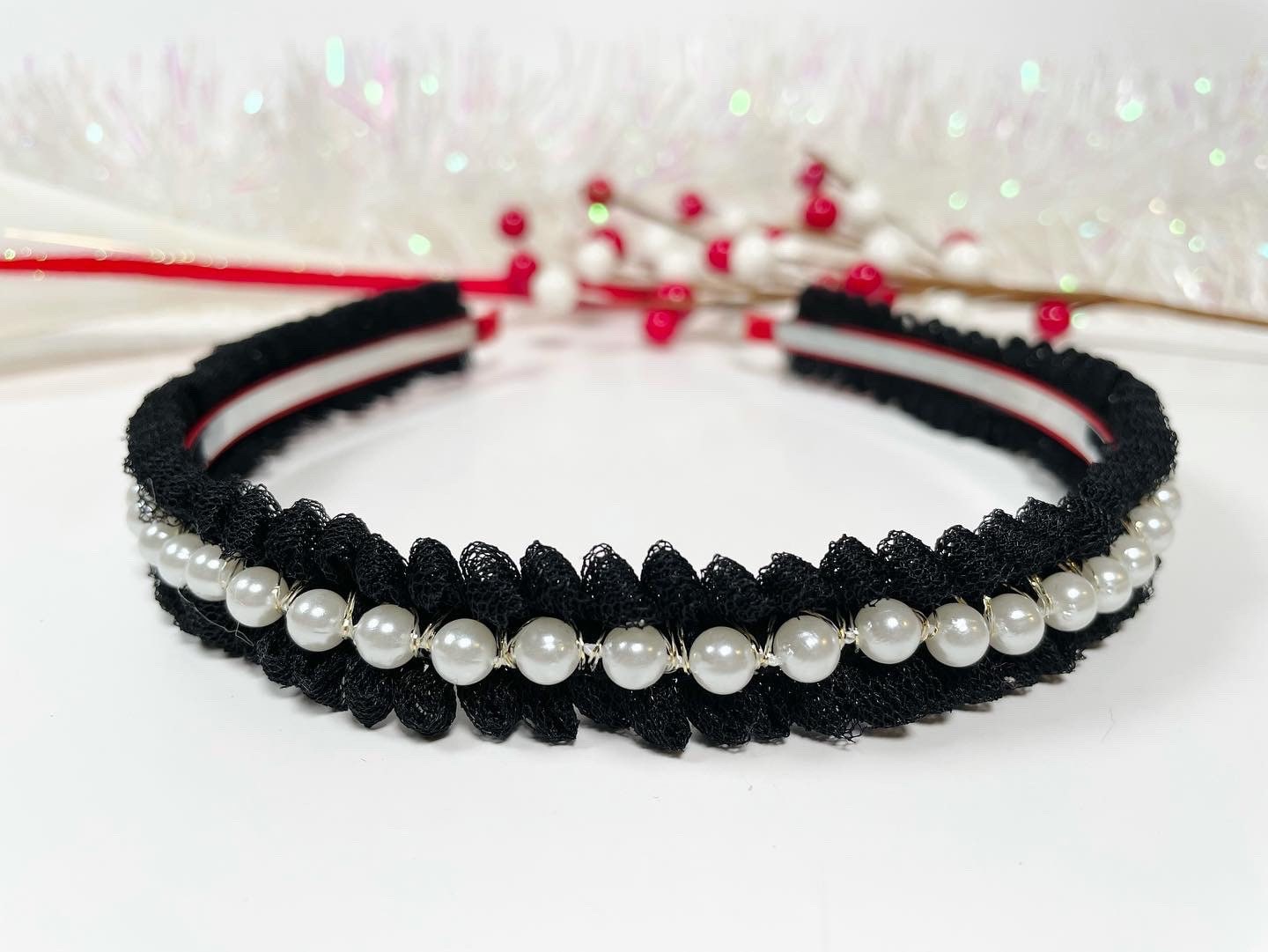 Weihnachts Stirnband/Ausgefallenes Stirnband Party Schwarzes Frauen Mädchen Perlen Weihnachtsgeschenk Weihnachts Stirnband/Ausgefallenes Stirnband Party Schwarzes Frauen Mädchen Perlen Weihnachtsgeschenk von DuchessMcollection