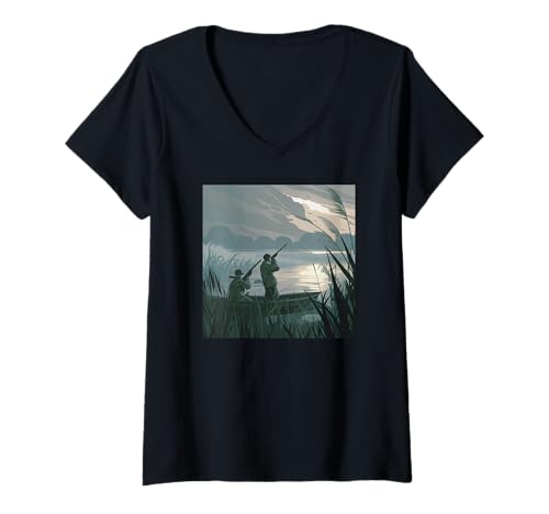 Damen Entenjagd für Entenjäger Saison T-Shirt mit V-Ausschnitt Damen Entenjagd für Entenjäger Saison T-Shirt mit V-Ausschnitt von Duck Hunters Season Collections and More