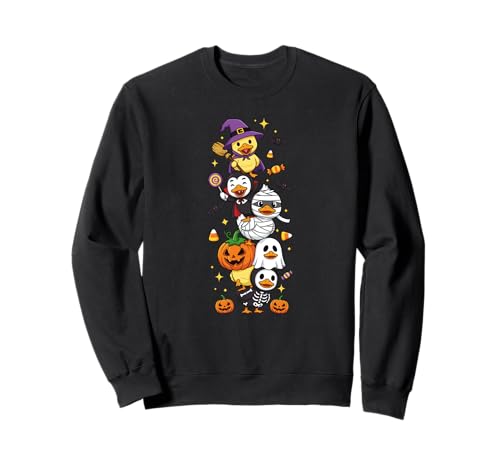 Lustige Ente Hexe Vampir Geist Halloween Kinder Herren Damen Sweatshirt Lustige Ente Hexe Vampir Geist Halloween Kinder Herren Damen Sweatshirt von Duck Lovers Halloween Skeleton Mummy Outfits