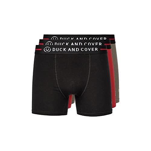 Duck and Cover Mens Boxers Shorts Multipacked 3PK Underwear Gift Set 2 and 3 Pack(XXL,Olive) von Duck and Cover