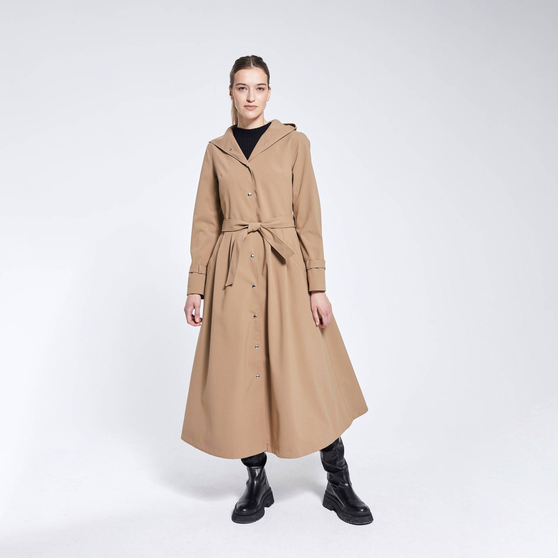 Damen Sand Iconic Regenmantel - Recyceltes Material von DucktailRainwear