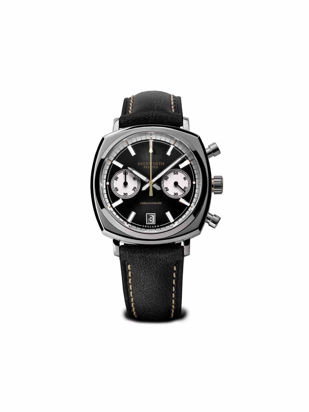 Duckworth Prestex Chronograph Sunburst 42mm - Schwarz von Duckworth Prestex