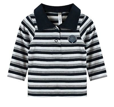 Ducky Beau Longsleeve mit Kragen gestreift Junge von Ducky Beau