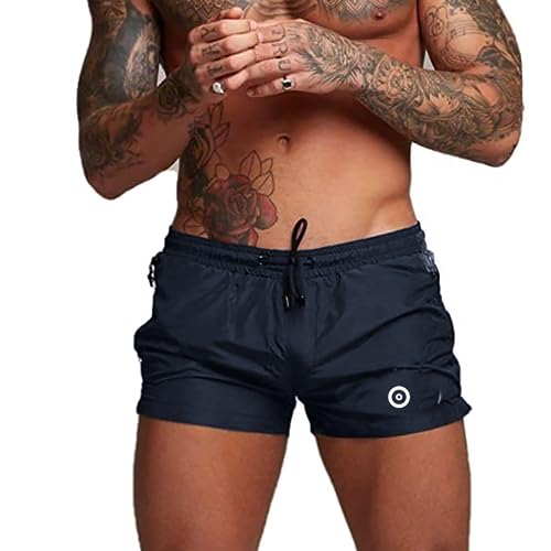 Ducomi Bob Badehose für Herren - Doppeltasche und Badeshorts - Kurze und Elastische Schnelltrocknungsshorts - Boxer für Schwimmen, Beachvolleyball, Strand und Surfen (Blau, EU L) von Ducomi