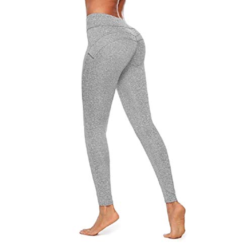 Ducomi MYA Leggings Damen Push Up - Abnehmen High Waist am Gesäß für Schlanke Silhouette Sensationelle Kurven - Praktikabilität und Sinnlichkeit für Yoga, Pilates und Fitness (Grau, XL) von Ducomi