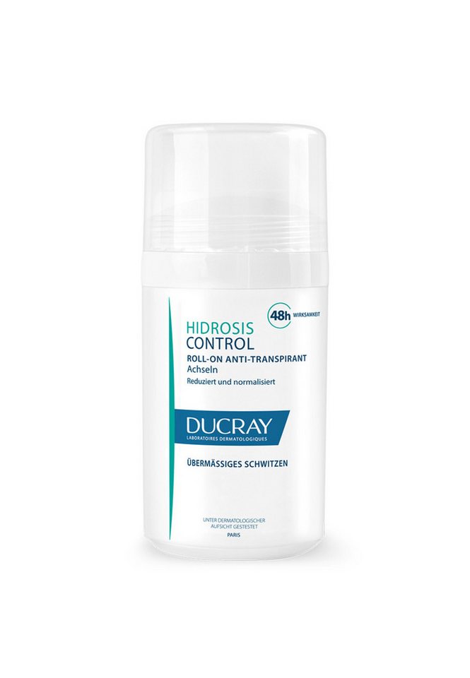 Ducray Deo-Roller HIDROSIS Control Anti-Transpirant Roll-On, Schutz gegen übermäßige Schweißbildung von Ducray
