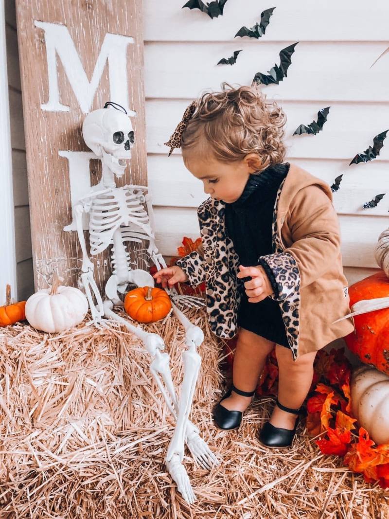 Camel & Tan Gepard Kapuzenjacke, Baby, Kleinkind Kindermantel, Herbst Frühling Baby Mädchen Kleidung, Animal Print Süßes Outfit von DudisDesign