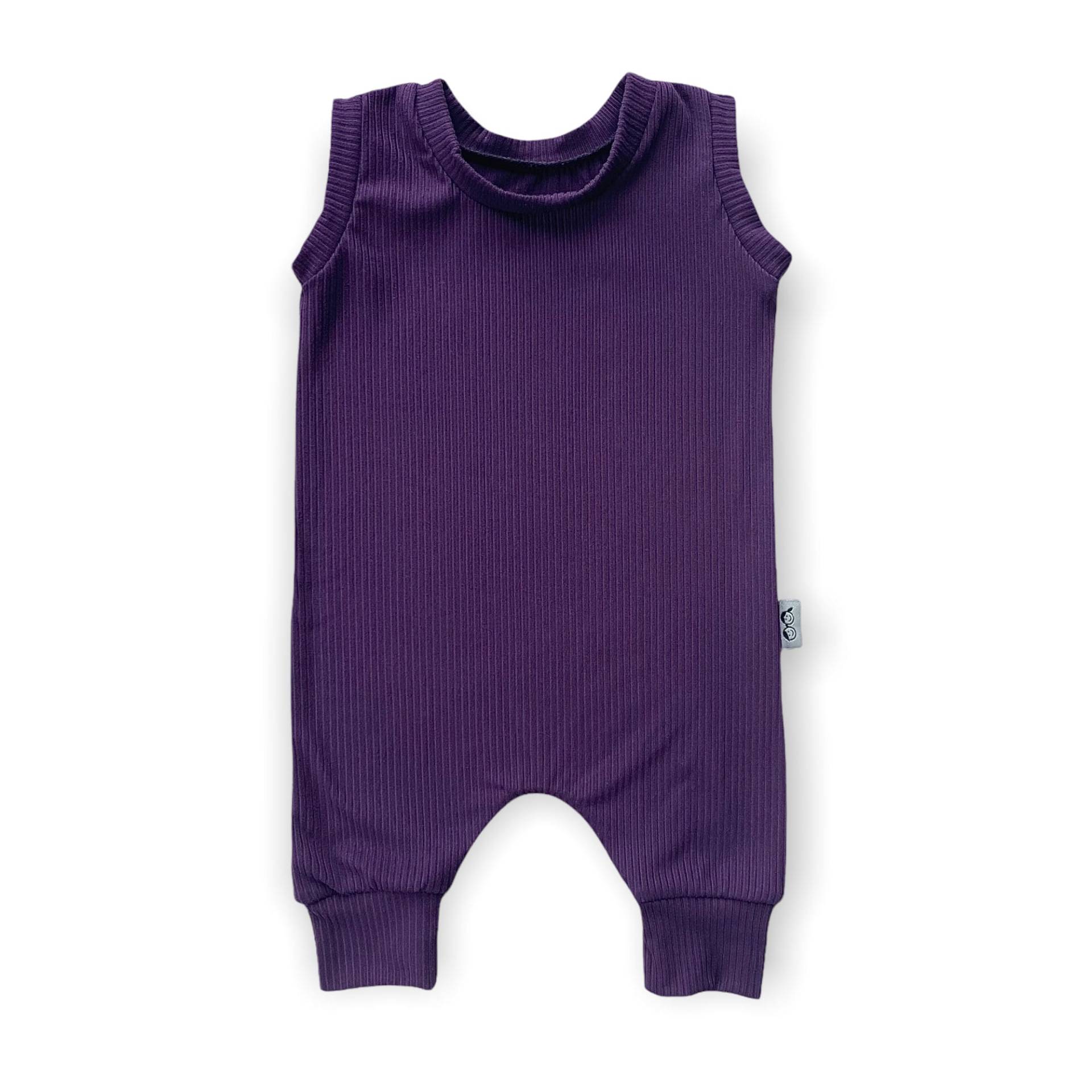 Lila Rippen Harem, Baby Kleidung, Strampler, Mädchen Jungen Unisex Overall, Sommer Violet Lavendel von DudisDesign