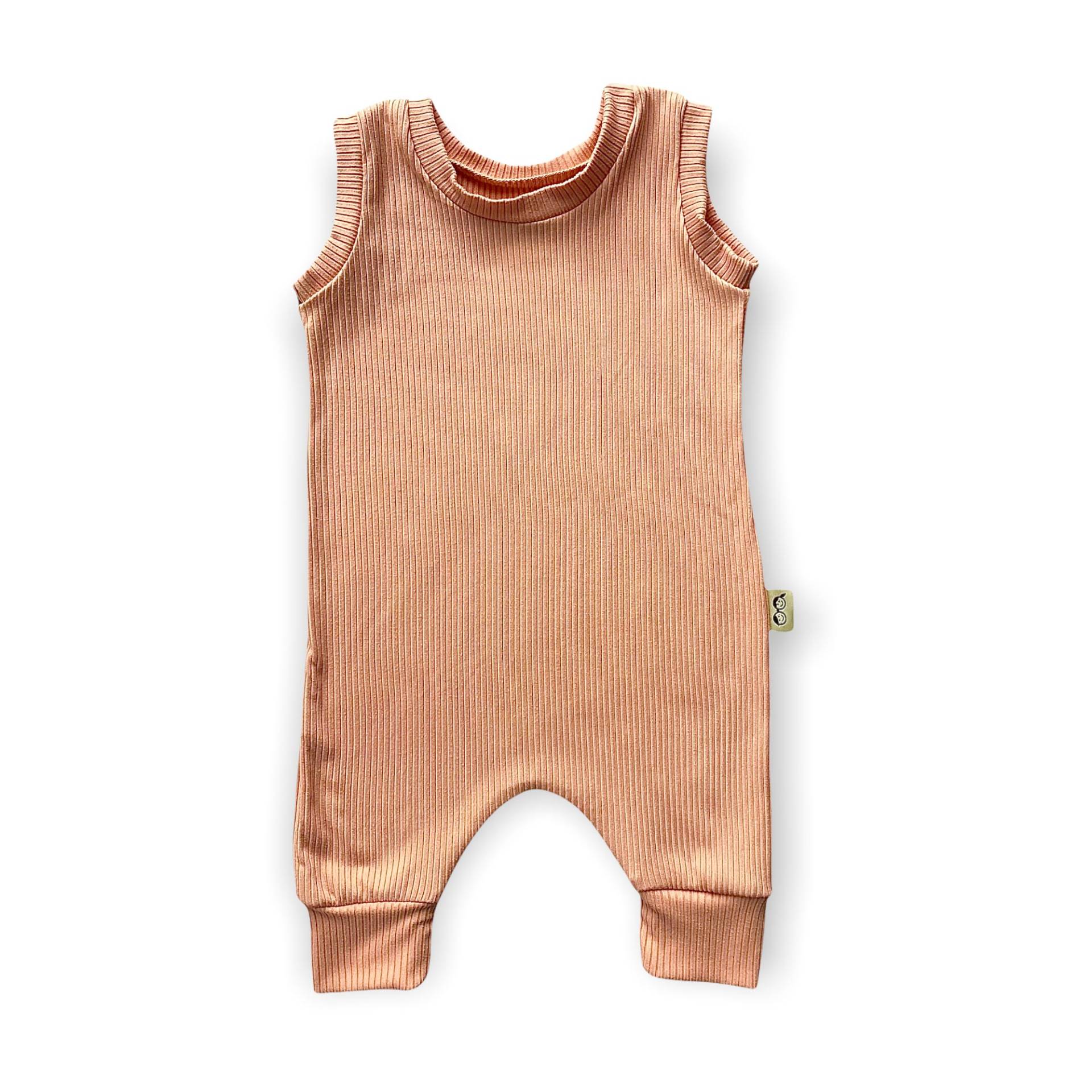 Melon Rib Harem, Baby Kleidung, Strampler, Mädchen Jungen Unisex Overall, Sommer Earth Tone Set von DudisDesign