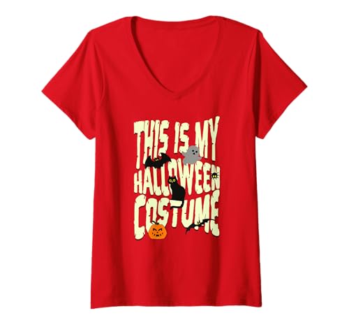Damen Das ist Mein Halloween-Kostüm, Lustiges Halloween, T-Shirt mit V-Ausschnitt Damen Das ist Mein Halloween-Kostüm, Lustiges Halloween, T-Shirt mit V-Ausschnitt von Due To Inflation, Funny Halloween, Sarcastic Fall