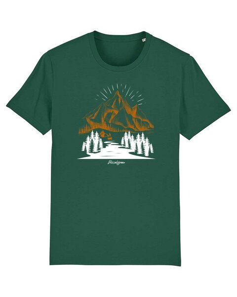 DüsselGreen Berge, Wandern, Landschaft, Wald Tshirt aus Bio Baumwolle von DüsselGreen