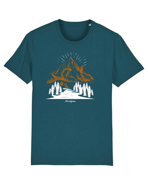 DüsselGreen Berge, Wandern, Landschaft, Wald Tshirt aus Bio Baumwolle von DüsselGreen