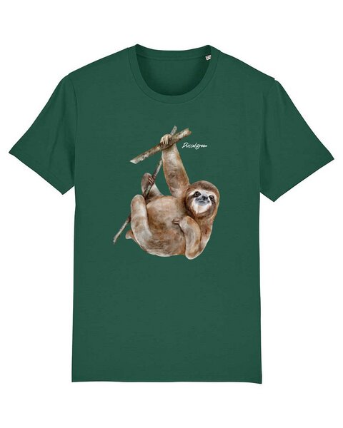 DüsselGreen Faultier, Sloth, Cute, Knuddelig Tshirt aus Bio Baumwolle von DüsselGreen