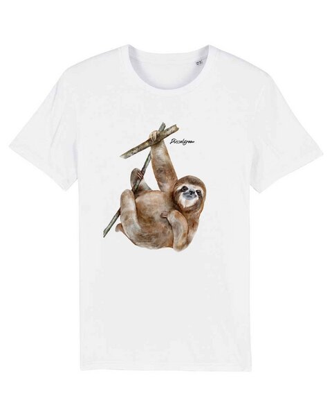 DüsselGreen Faultier, Sloth, Cute, Knuddelig Tshirt aus Bio Baumwolle von DüsselGreen