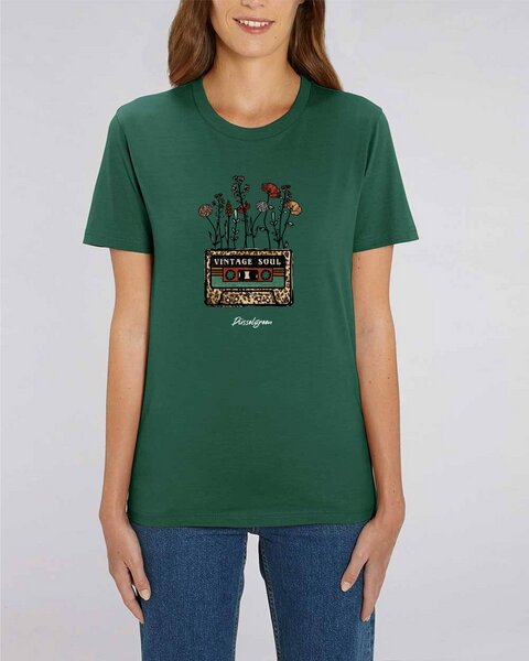 DüsselGreen Retro Tshirt aus Bio Baumwolle, Vintage, Blumen, Sommer von DüsselGreen