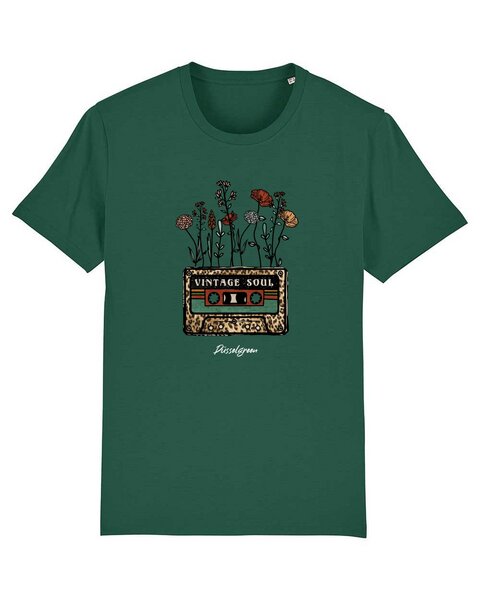 DüsselGreen Retro Tshirt aus Bio Baumwolle, Vintage, Blumen, Sommer von DüsselGreen