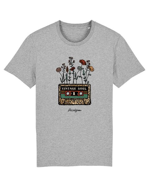 DüsselGreen Retro Tshirt aus Bio Baumwolle, Vintage, Blumen, Sommer von DüsselGreen