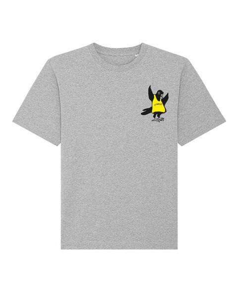 DüsselGreen Unisex T-Shirt bedruckt aus schwerer Bio Baumwolle | Pigeon Taube Hands Up Logo YTWOO Gelb DüsselGreen Unisex T-Shirt bedruckt aus schwerer Bio Baumwolle | Pigeon Taube Hands Up Logo YTWOO Gelb von DüsselGreen