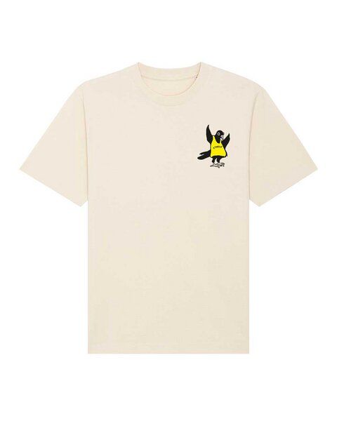 DüsselGreen Unisex T-Shirt bedruckt aus schwerer Bio Baumwolle | Pigeon Taube Hands Up Logo YTWOO Gelb DüsselGreen Unisex T-Shirt bedruckt aus schwerer Bio Baumwolle | Pigeon Taube Hands Up Logo YTWOO Gelb von DüsselGreen