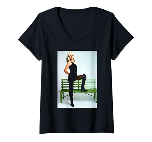 Damen Blondie Debbie Harry Call Me Duffy Archivfotografie T-Shirt mit V-Ausschnitt von Duffy Archive Photography