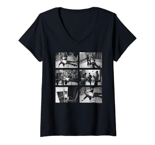 Damen David Bowie Kontaktblatt Lodger Duffy Archivfotografie T-Shirt mit V-Ausschnitt Damen David Bowie Kontaktblatt Lodger Duffy Archivfotografie T-Shirt mit V-Ausschnitt von Duffy Archive Photography