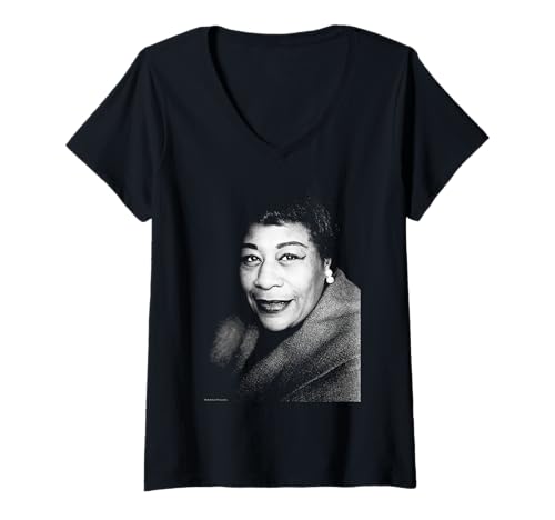 Damen Queen of Jazz Ella Fitzgerald Duffy Archivfotografie T-Shirt mit V-Ausschnitt Damen Queen of Jazz Ella Fitzgerald Duffy Archivfotografie T-Shirt mit V-Ausschnitt von Duffy Archive Photography