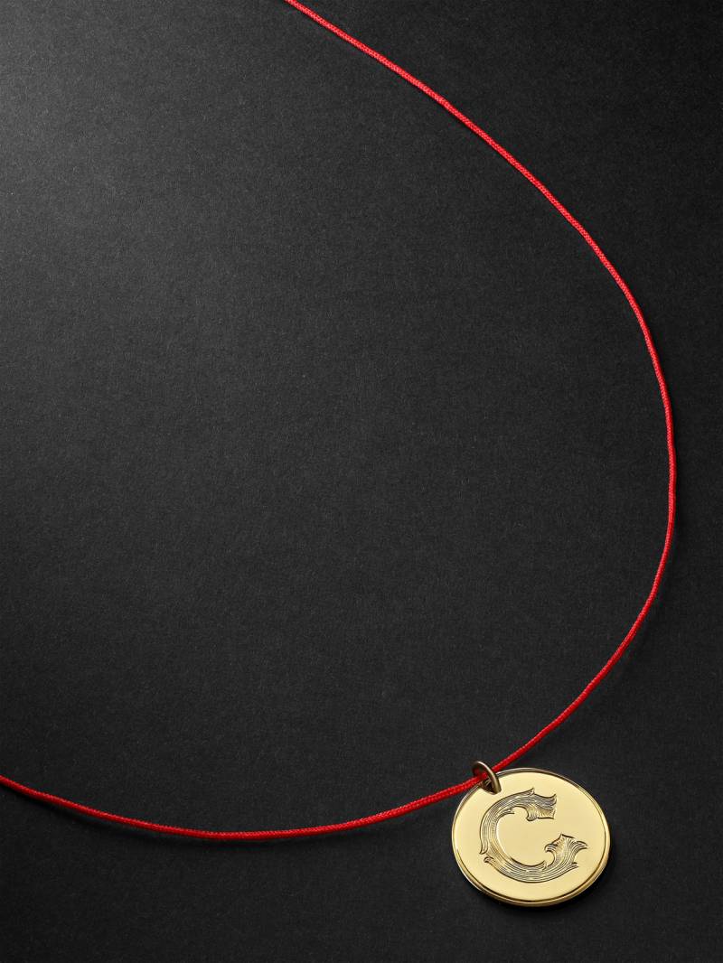 DUFFY JEWELLERY - Initial 18-Karat Gold and Cord Necklace - Men - Gold - C von DUFFY JEWELLERY