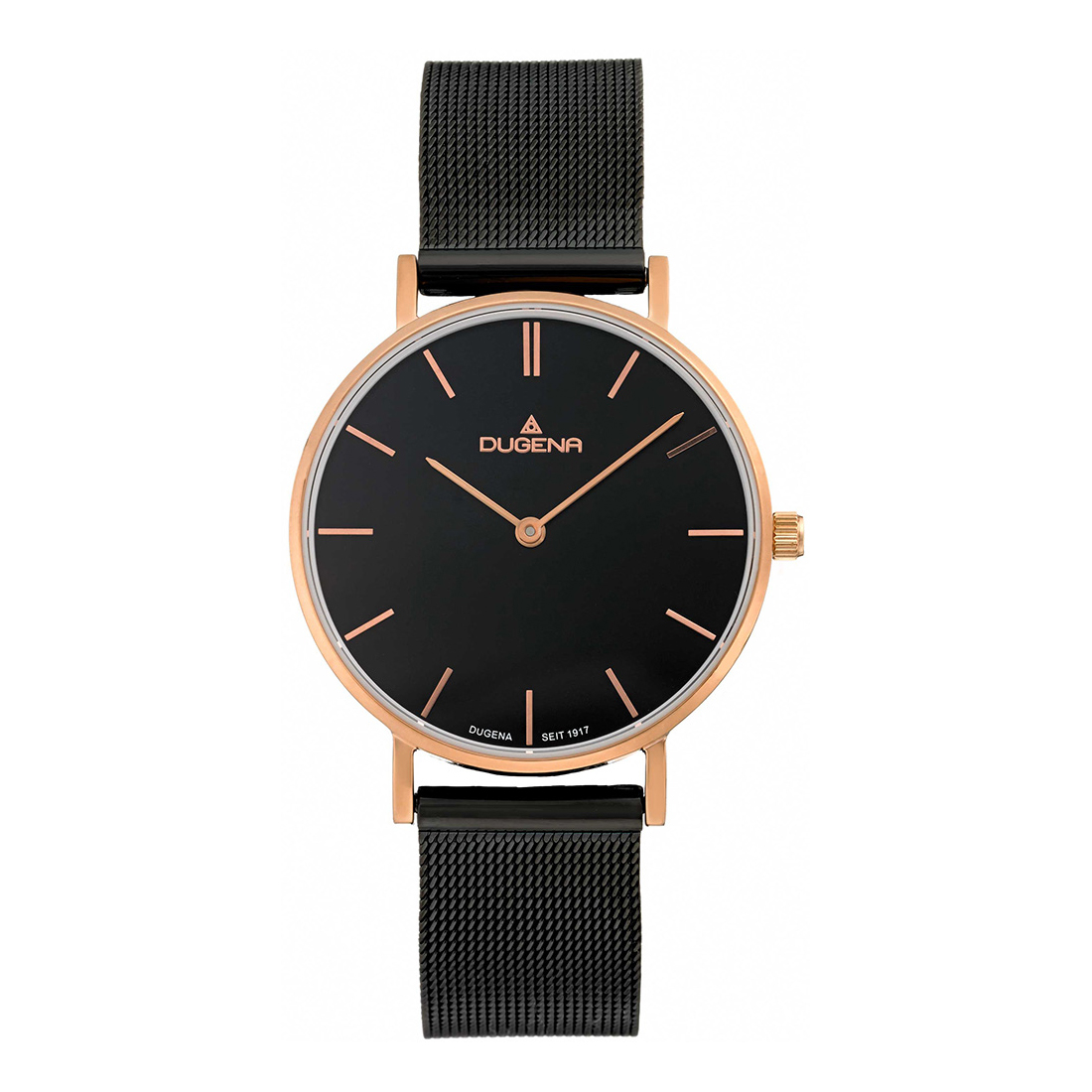 Linée Schwarz Roségold Milanaiseband von Dugena