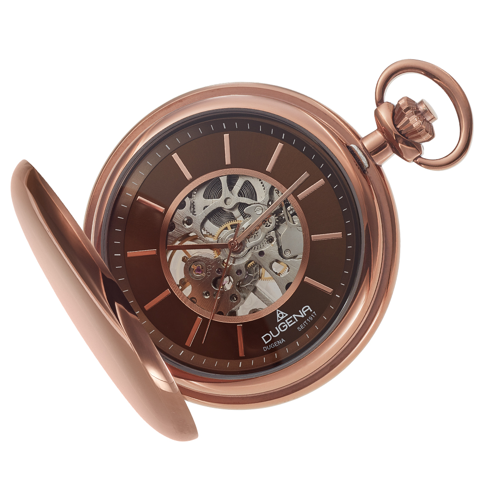 Savonette Taschenuhr Bronze von Dugena