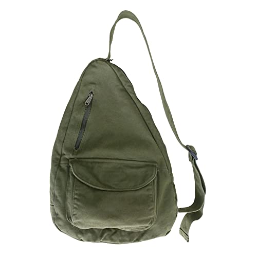 Duiaynke Canvas Leichte Einzel Umhängetasche Verstellbare Schulter Umhängetasche Mehrzweck-Leinwand Umhängetasche Sling Bag, Grün von Duiaynke
