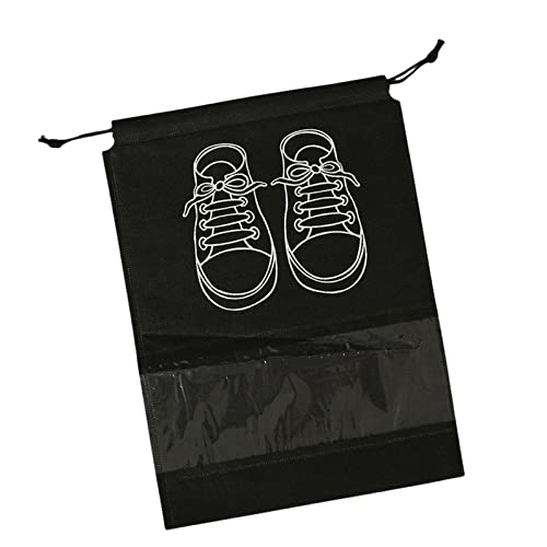 Duiaynke Reise-Schuhbeutel, tragbar, Sneaker-Taschen, wasserdicht, staubdicht, Schuhaufbewahrungstaschen mit Kordelzug für Männer und Frauen, Schwarz, 27 x 36 cm Duiaynke Reise-Schuhbeutel, tragbar, Sneaker-Taschen, wasserdicht, staubdicht, Schuhaufbewahrungstaschen mit Kordelzug für Männer und Frauen, Schwarz, 27 x 36 cm von Duiaynke