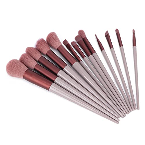 DUIMIMI 13pcs Professional Make -up -Pinsel -Set - Grüne Kosmetikbürsten für weiche Borsten für Rouge, Lidschatten, Foundation und Pulver, tragbares Design für Make up Enthusiasten (Pink) von Duimimi