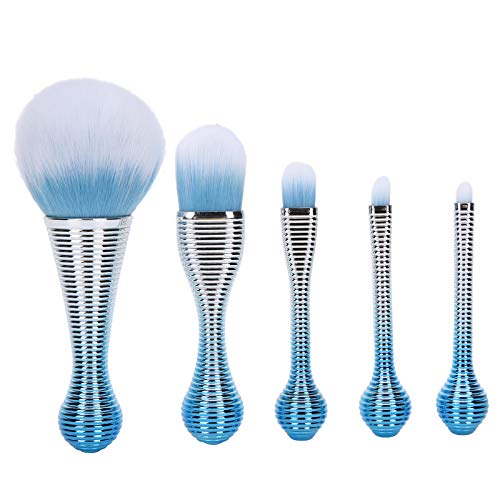 DUIMIMI 5pcs Make -up -Pinsel -Set, professioneller Nylon -Lidschatten, Rouge, Pulver, Concealer, Lippenbürsten, kosmetisches Pinsel -Set zum Mischen, Konturieren und täglichem von Duimimi