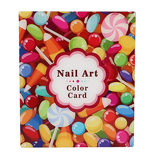 DUIMIMI 96 Farben Nagelfarben-Anzeigebuch, Nagelspitzen-Gellack-Farbkarte, selbstklebender Nagelfarben-Organizer für Nagelstudio, Nail-Art-Anzeigebuch für Profis von Duimimi