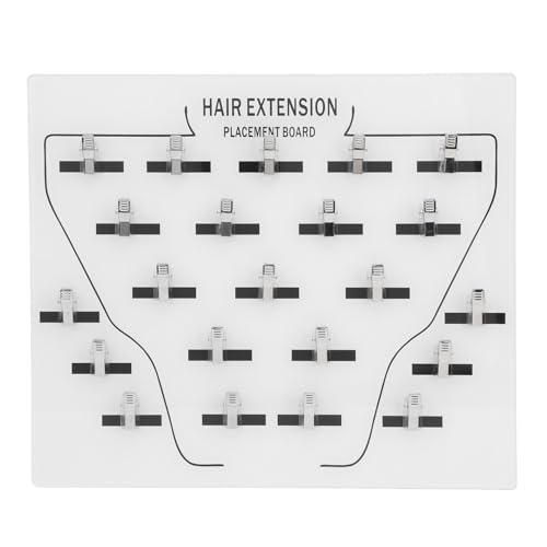 DUIMIMI Acryl Perücken -Verlängerungshalter -Board mit 22 Edelstahlklammern, weißes Haarverlängerungsscheibe für Salongebrauch, Haarstyling -Organizer -Werkzeug (White) von Duimimi
