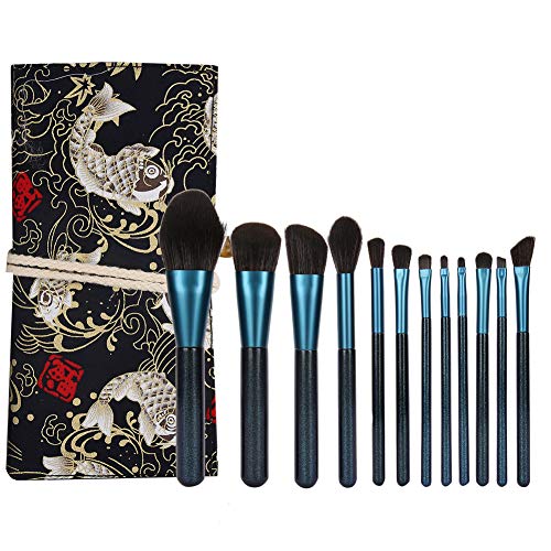 DUIMIMI Make -up Pinsel -Set 12 PCs Pulver Basis Blushadow Lip Eyebrow Pinsel mit Aufbewahrungsbeutel, professionelle Make -up -Pinsel für Frauen, Make -up -Werkzeuge Zubehör für von Duimimi
