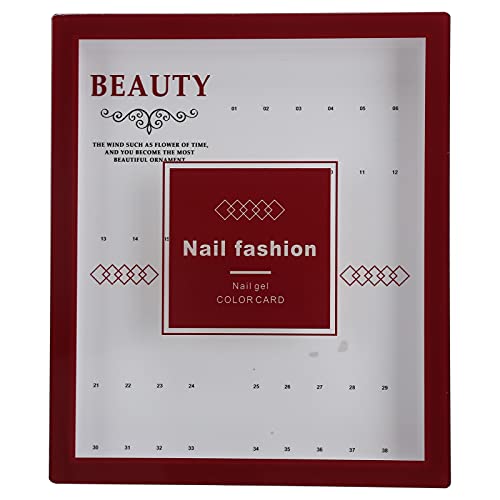 DUIMIMI Nagel-Präsentationsbuch, selbstklebend, Magnetverschluss, 38 Farben Nagellack-Farbdisplay, Gel-Nagellack-Farbkarte, Nagelkunst-Aufbewahrungs-Organizer von Duimimi