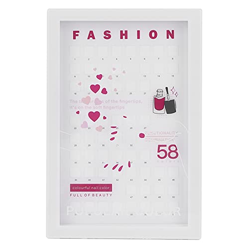 DUIMIMI Nagel-Präsentationsbuch mit Magnetverschluss, 58 Farben, selbstklebendes Nagel-Farbdisplay, Nail-Art-Diagramm-Organizer für Gel-Nagellack, Salon-Nagellack-Farbaufbewahrung von Duimimi