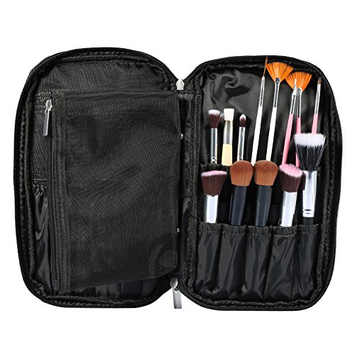 DUIMIMI Professioneller Make -up -Pinselbeutel, Maskenbildner -Tasche, Make -up -Pinselgürtel, Make -up -Pinselhalter für Künstler, kosmetische Organizer -Beutel für Pinsel und (Black) von Duimimi