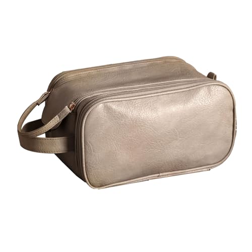 DUIMIMI Reise-Make-up-Tasche mit großem Fassungsvermögen, Kosmetik-Organizer aus PU-Leder mit doppeltem Reißverschluss, leichte und tragbare Aufbewahrungstasche für von Duimimi