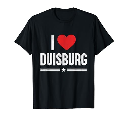 Ich liebe Duisburg Souvenirs Herren Damen I Love Duisburg T-Shirt von Duisburg Skyline Duisburg Stadt Duisburg Herz