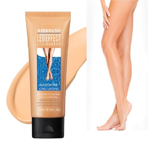 Leg Makeup Waterproof No Transfer, Leg and Body Scar Cover up Makeup for Varicose Veins Waterproof Black Skin, Long Last Body Foundation (2# Medium Golw) von Dujuanus