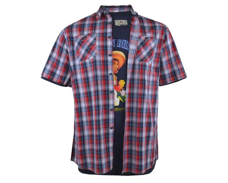 Duke Clothing Karohemd Duke XXL Set Hemd und T-Shirt kariert extra lang von Duke Clothing