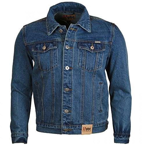 Duke Herren Kingsize Western Trucker Style Denim Jacke (2XL) (Stonewash) von Duke London