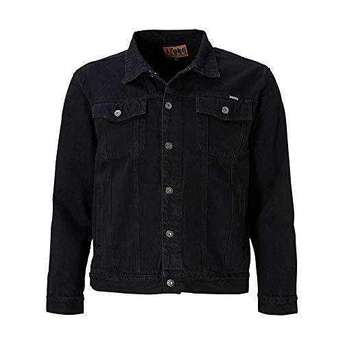 Duke Herren Kingsize Western Trucker Style Denim Jacke (5XL) (Schwarz) von Duke London