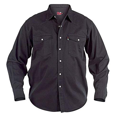 Duke London Western-Jeanshemd für Herren, langarm, stonewashed Gr. Größe-XXXXXXL-XXXXXXL, Schwarz von Duke London